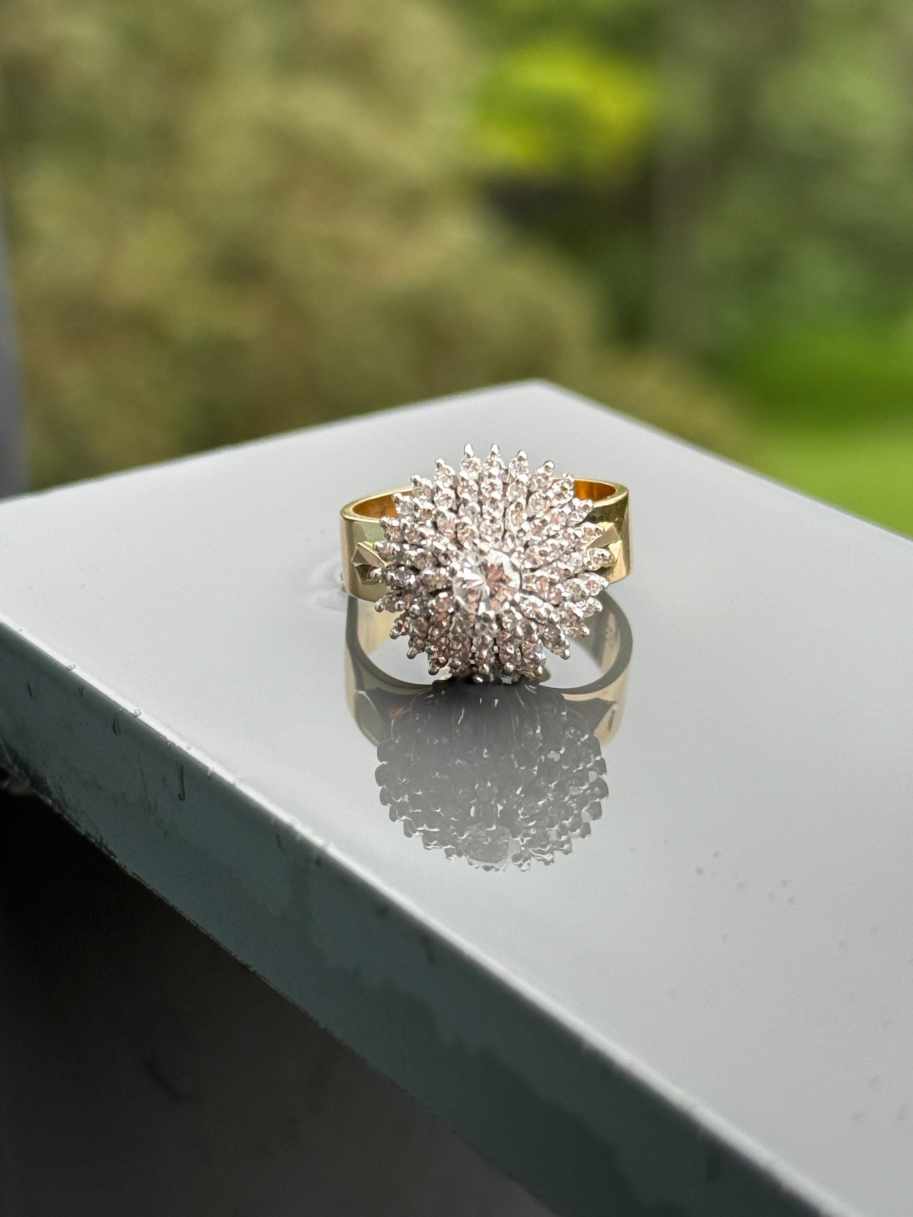 Diamond Burst Disco Ring