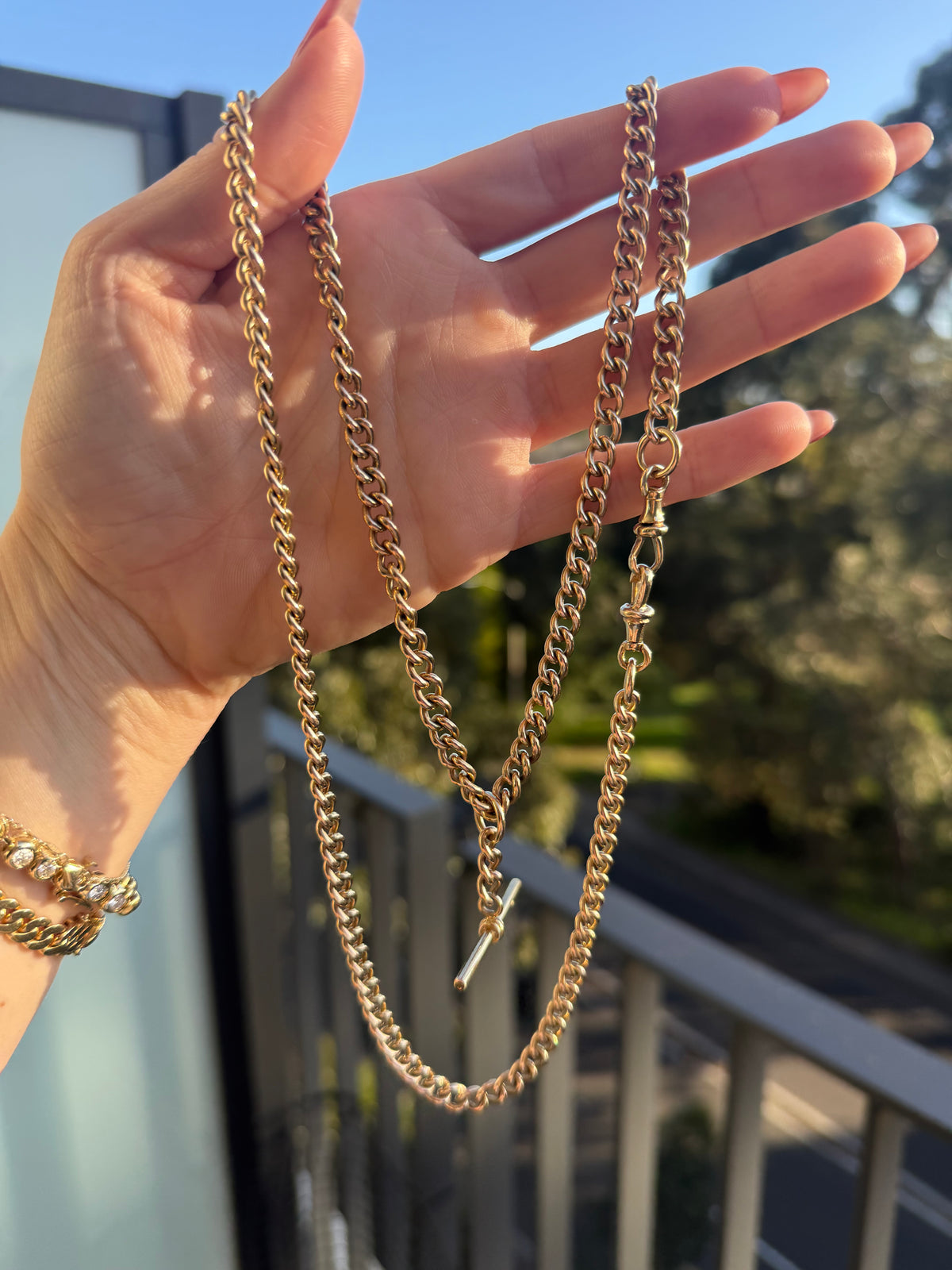 10k 28” Antique Albert Watch Chain