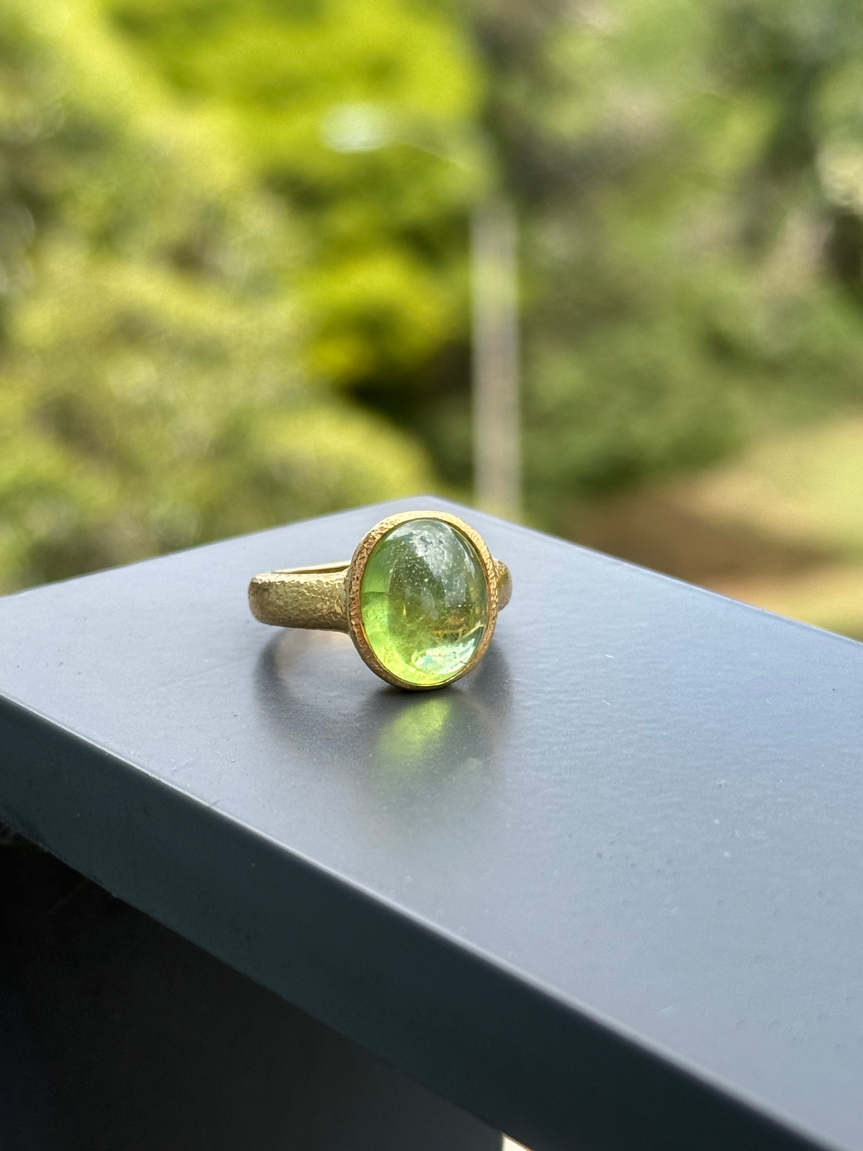 Peridot Cabochon Ring