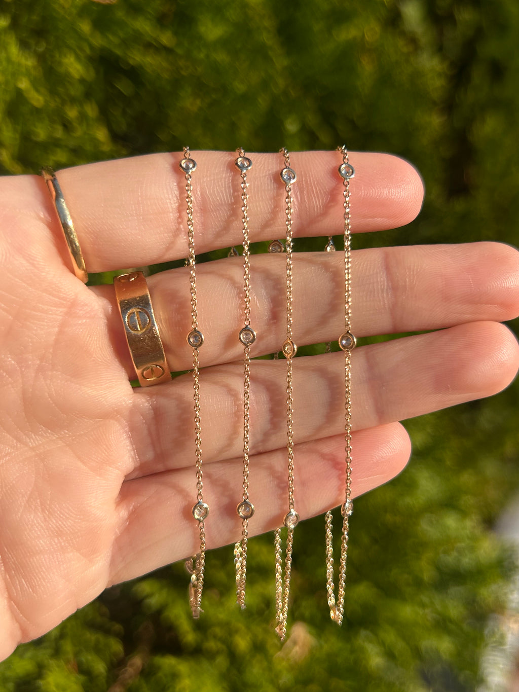 Dainty Diamond Bezel Bracelet is