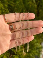 Dainty Diamond Bezel Bracelet is