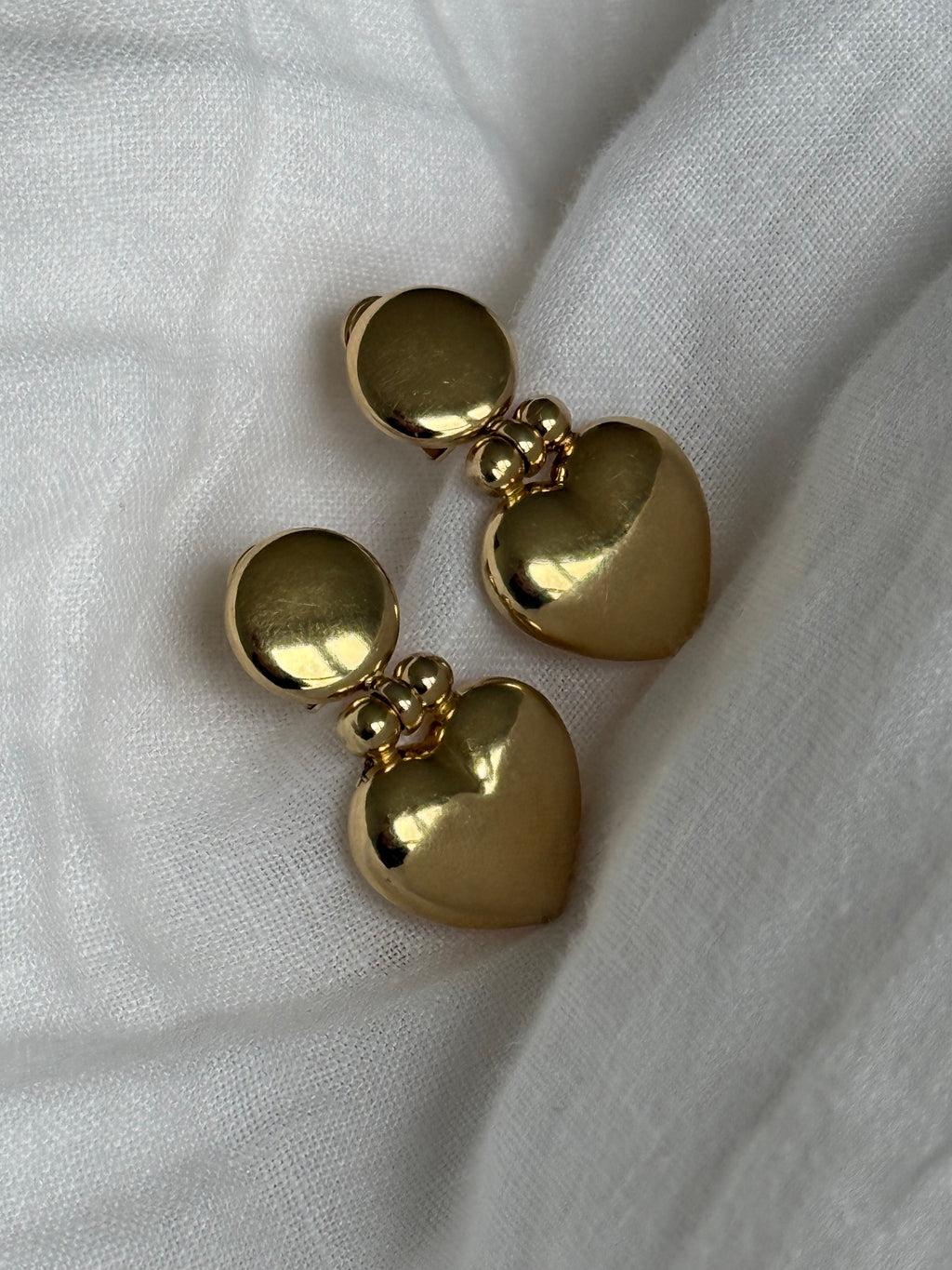 Puffy Heart Doorknocker Earrings