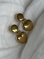 Puffy Heart Doorknocker Earrings