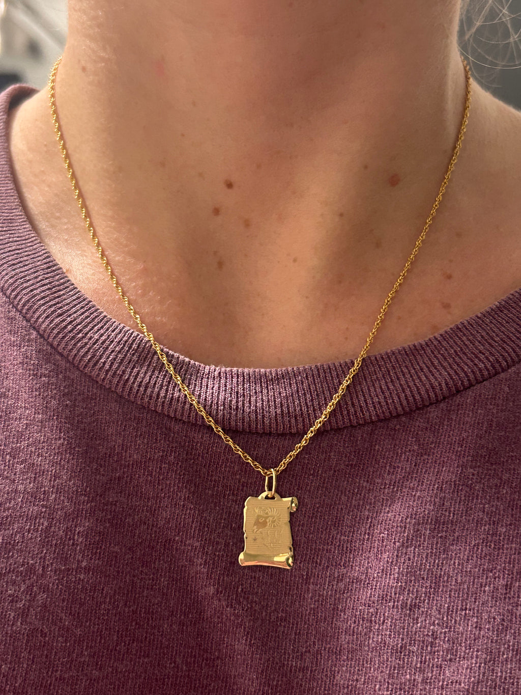 Mini Aries Scroll Charm