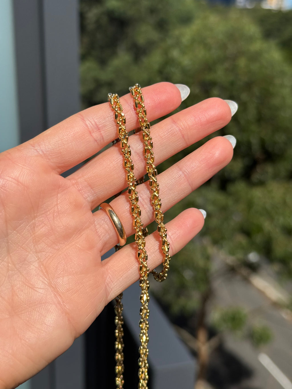 Sparkly Braided Bead Chain Bracelet