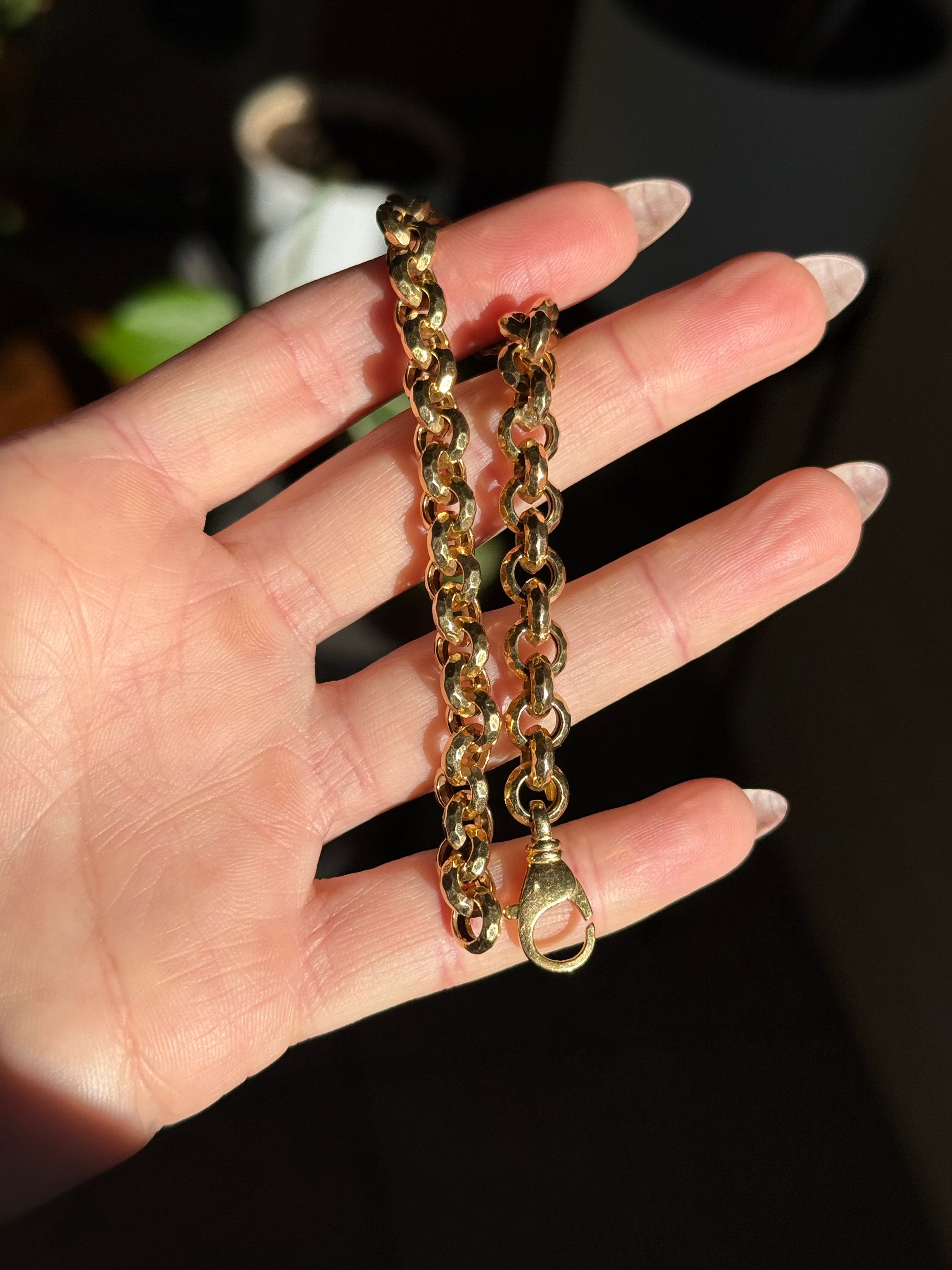 Diamond Cut Shimmery Rolo Bracelet