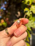 Solitaire Pearl Ring