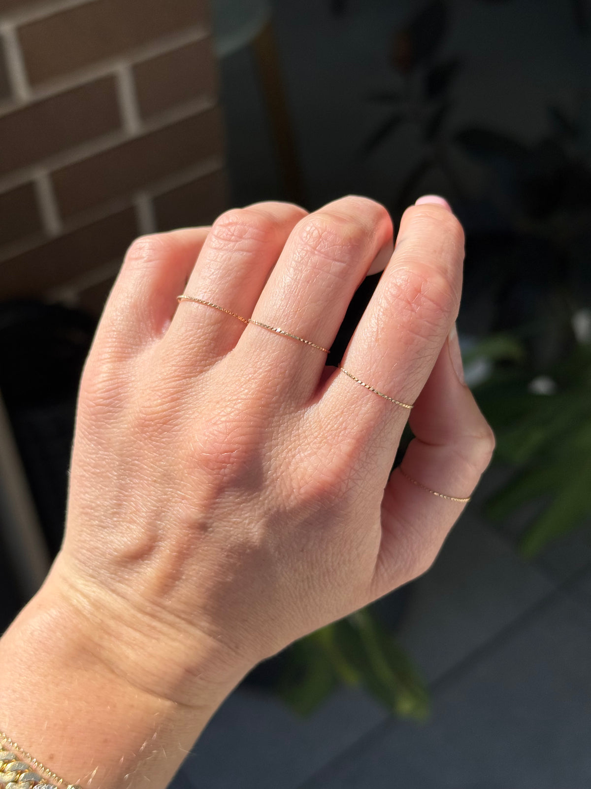 10k Shimmery Dainty Stacking Rings