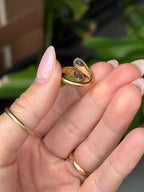 Topaz Amethyst Bypass Ring