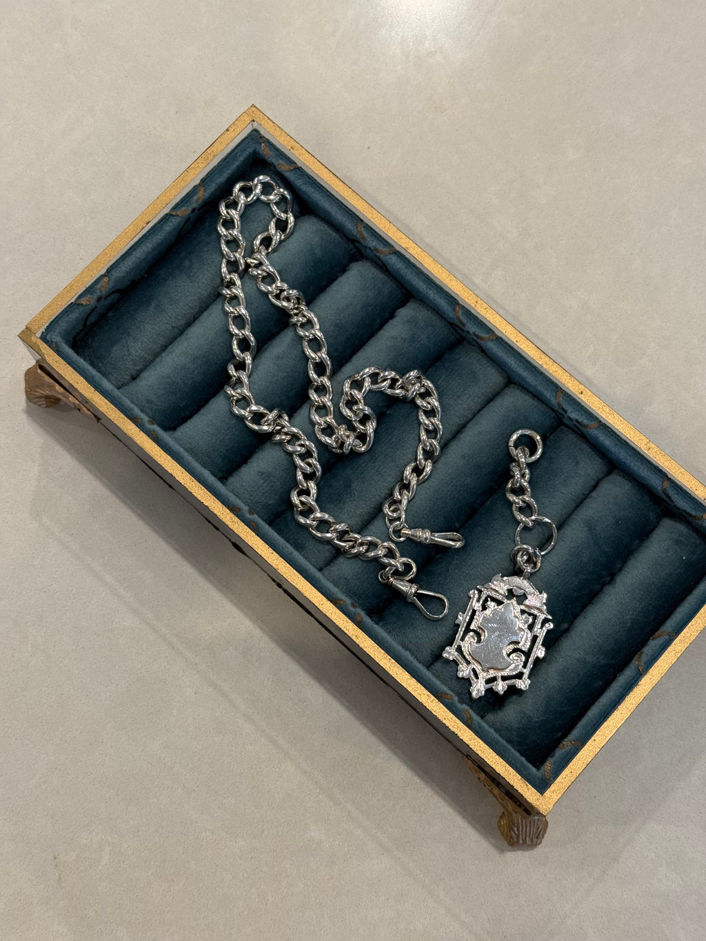 Antique Shield Silver Albert