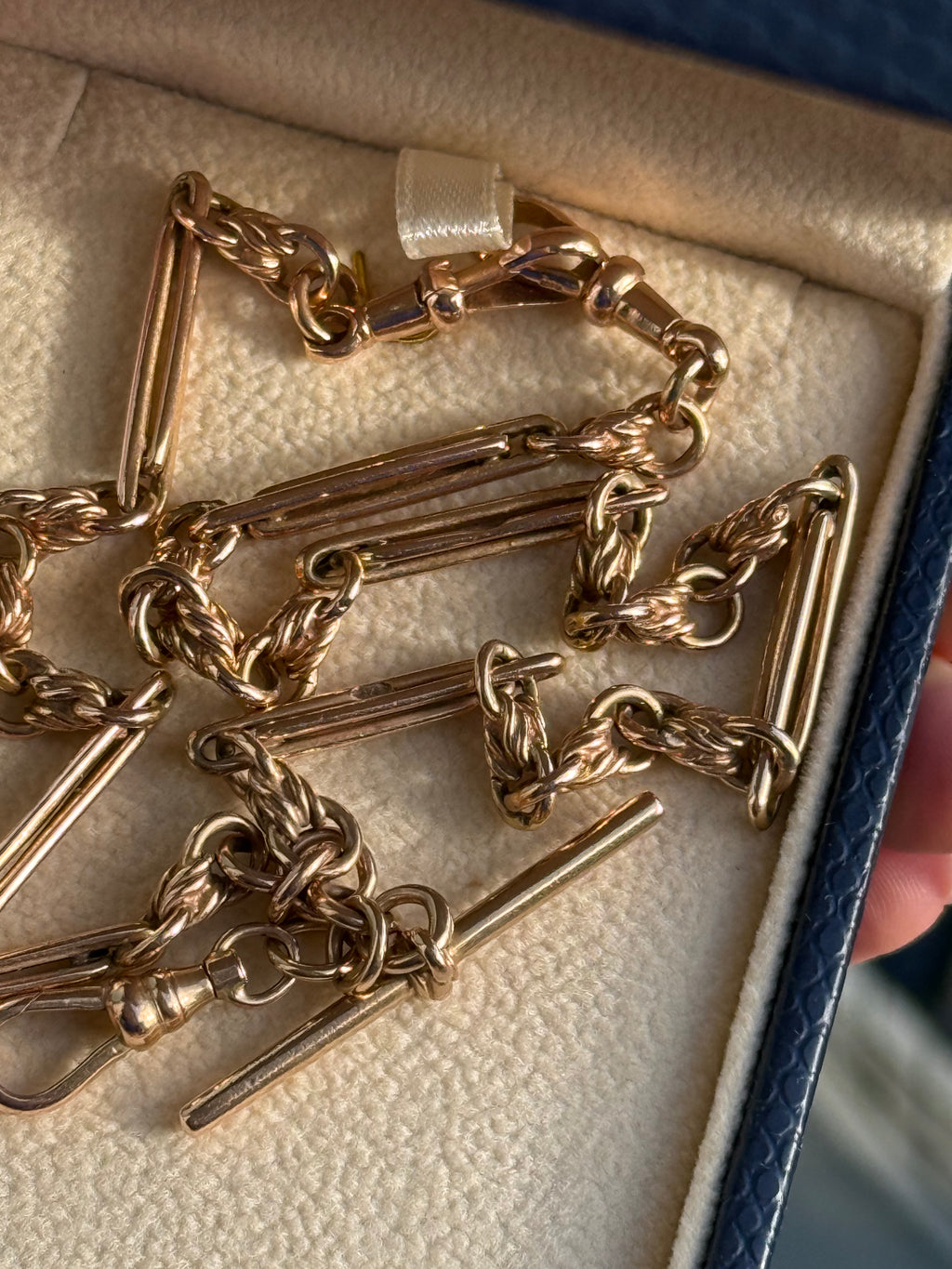 Antique Solid Fetter Fancy Watch Chain