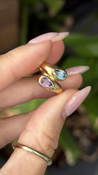 Topaz Amethyst Bypass Ring