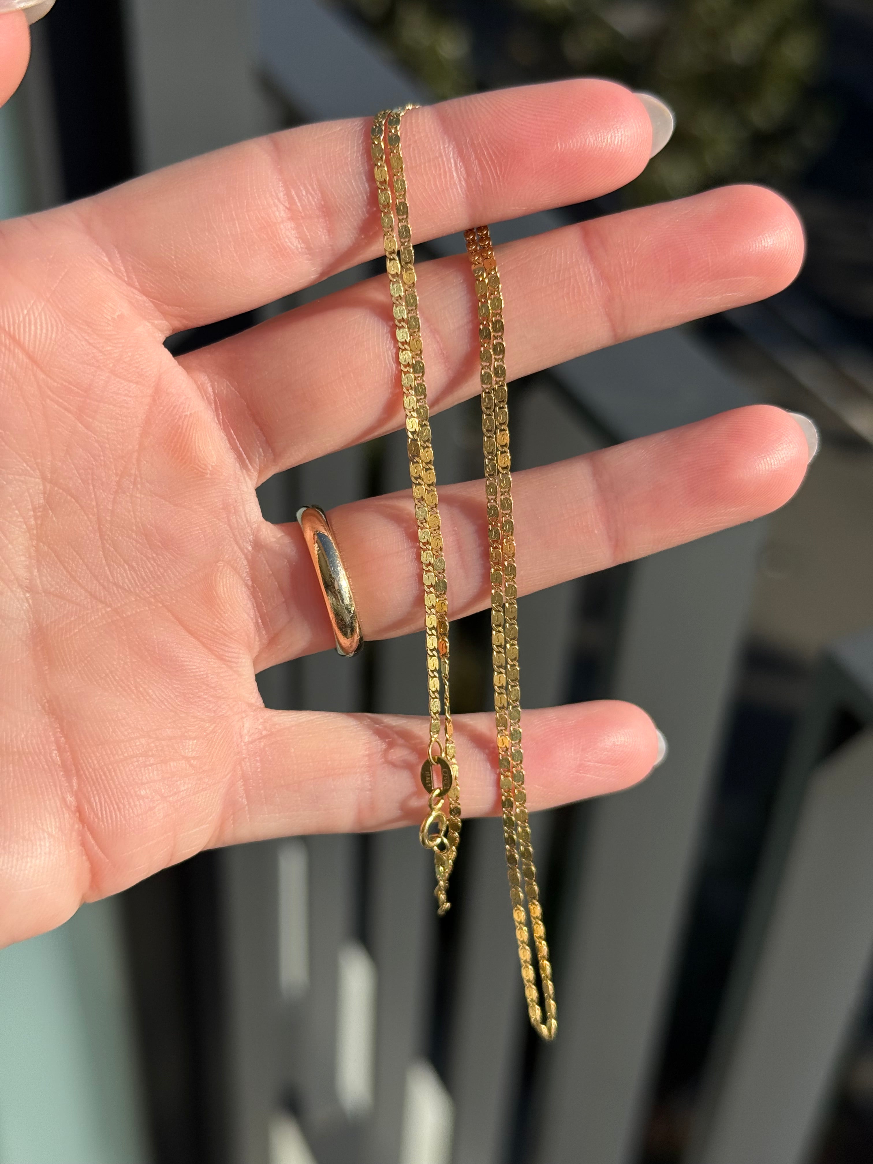 Solid Flat Snail Chain