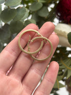 Square Edge Medium Hoops