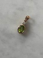 Diamond Peridot Drop