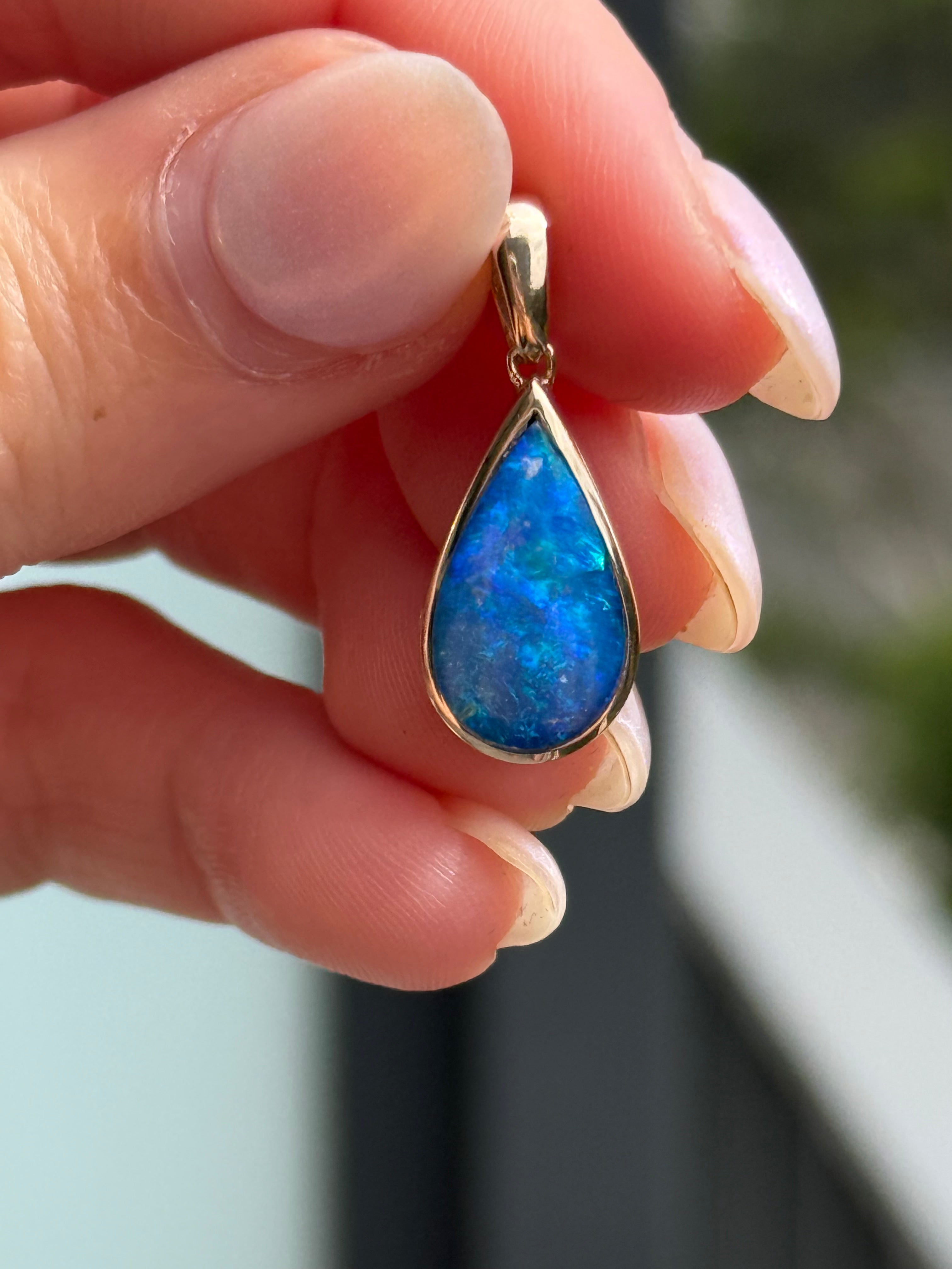 Teardrop Opal Charm