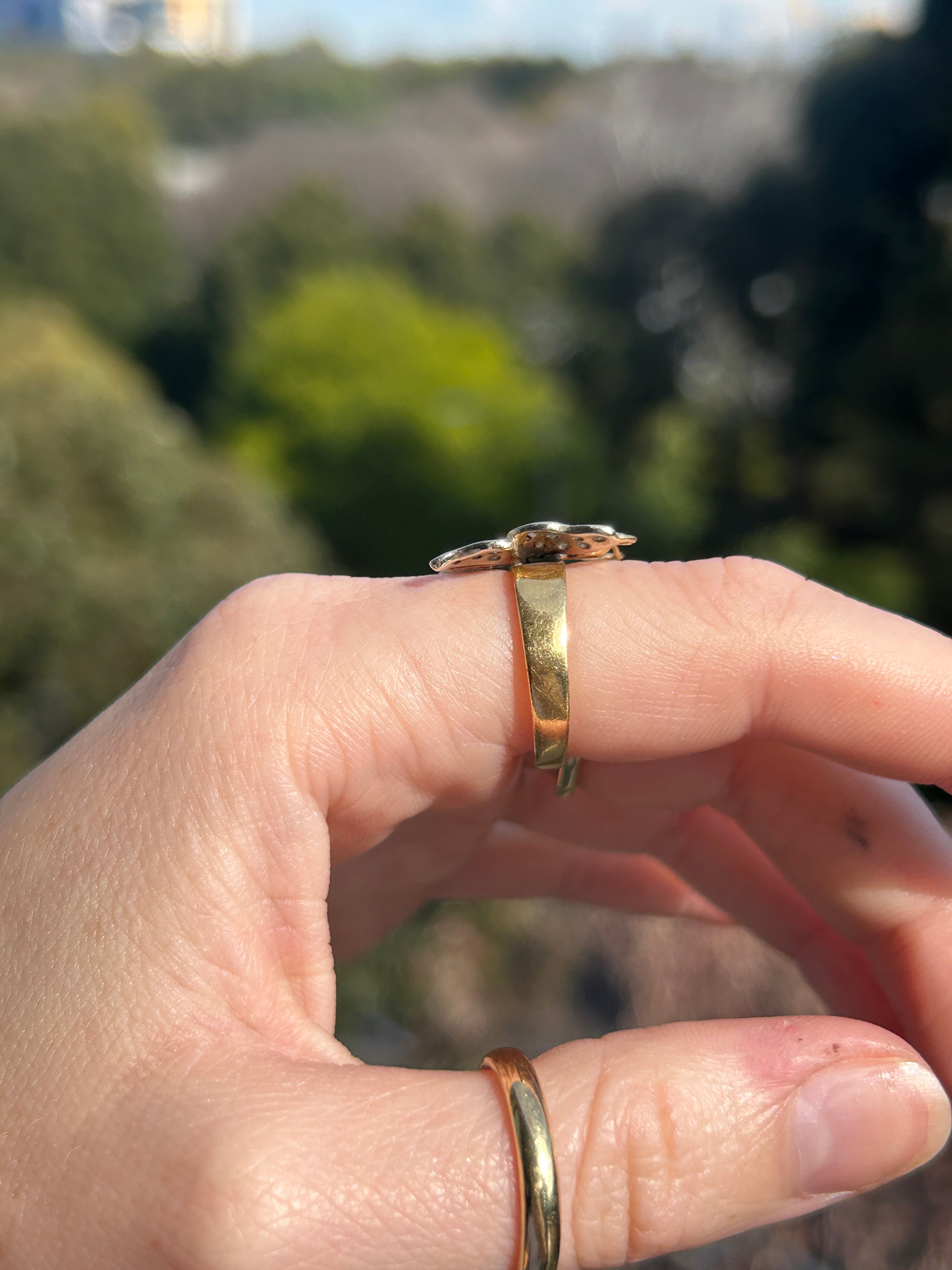 Diamond Butterfly Ring
