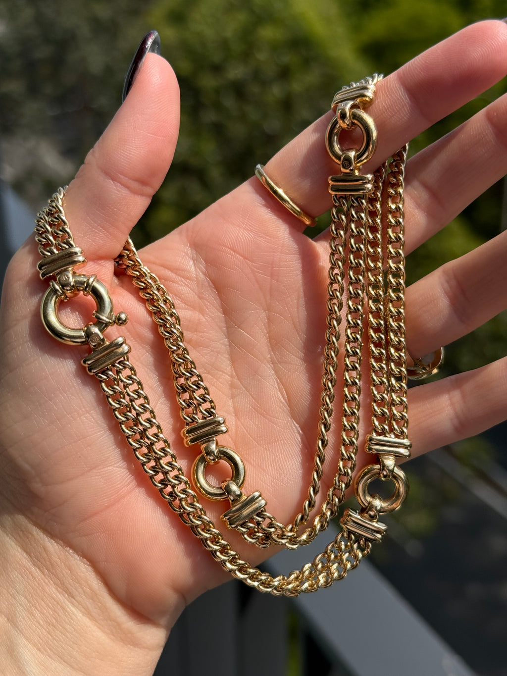 Solid Bolt Double Curb Chain