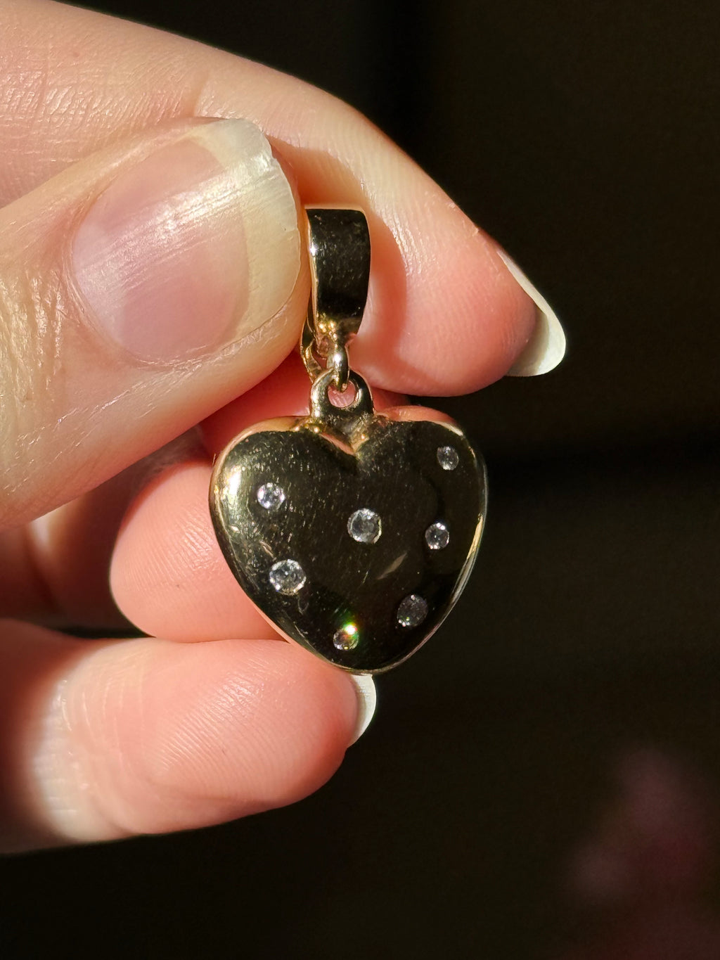Diamond Heart Lucky Charm