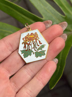 Red Chrysanthemum Pendant