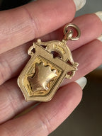 Solid Antique Shield Pendant