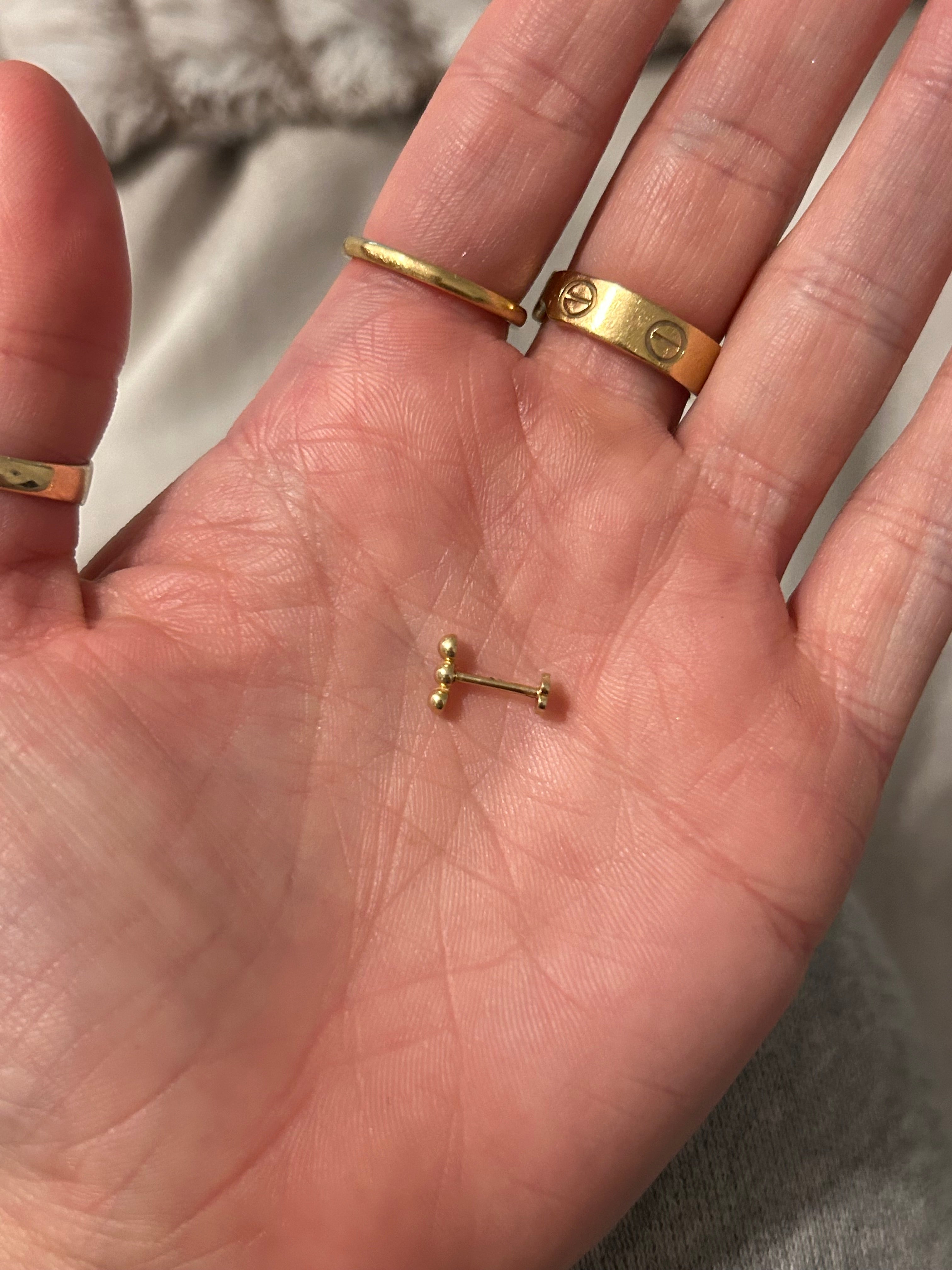 Three Dot Flat Back Stud