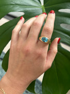 Blue Topaz Aura Ring