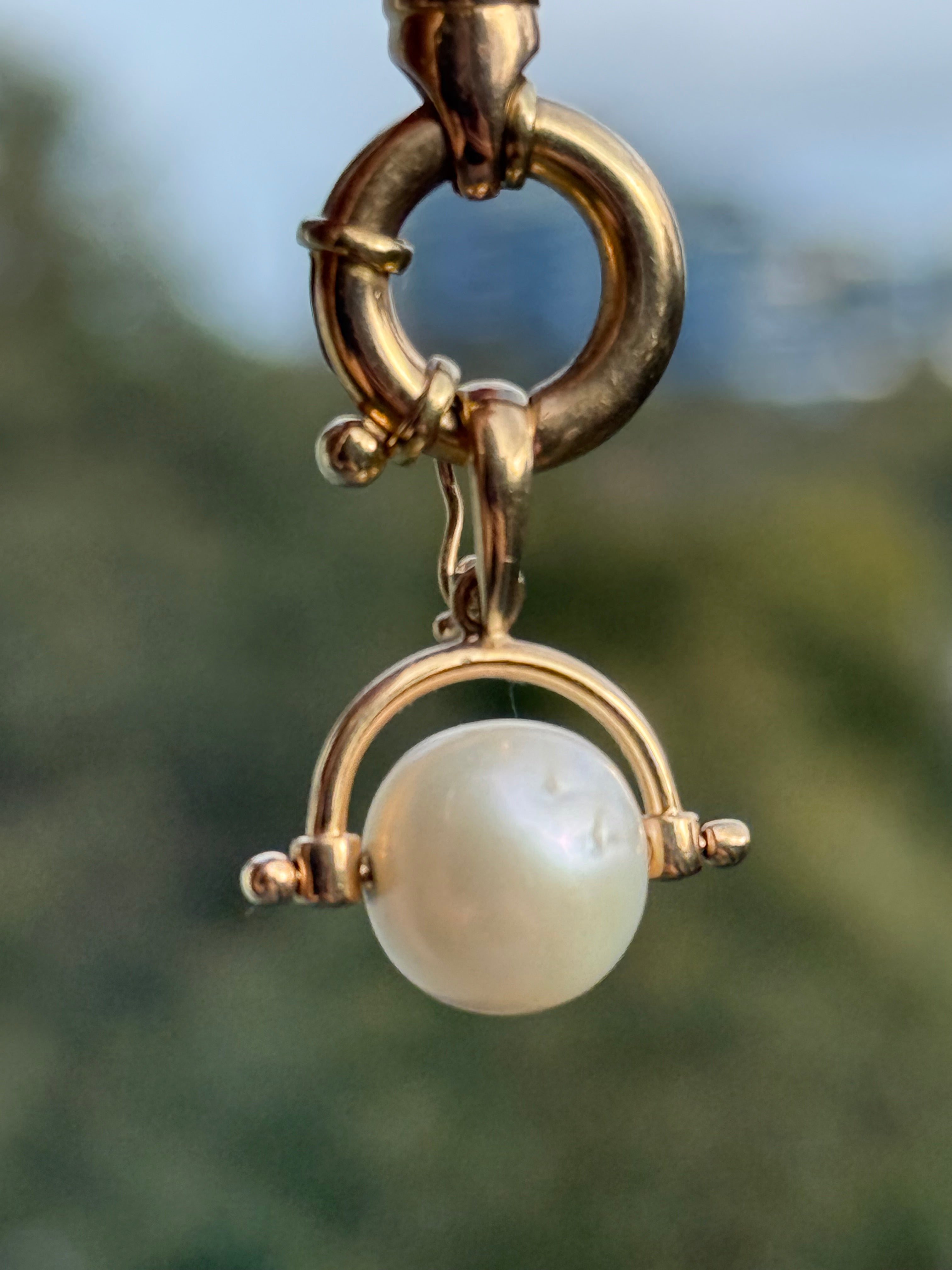 Pearl Spinner Charm