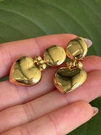 Puffy Heart Doorknocker Earrings