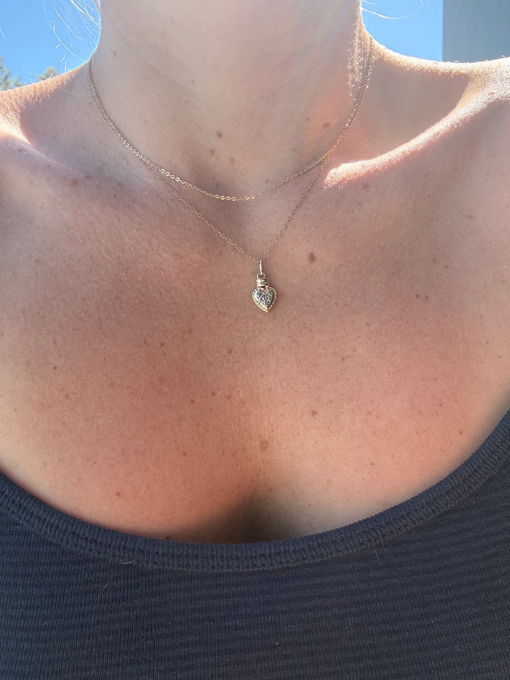 Diamond Heart Charm
