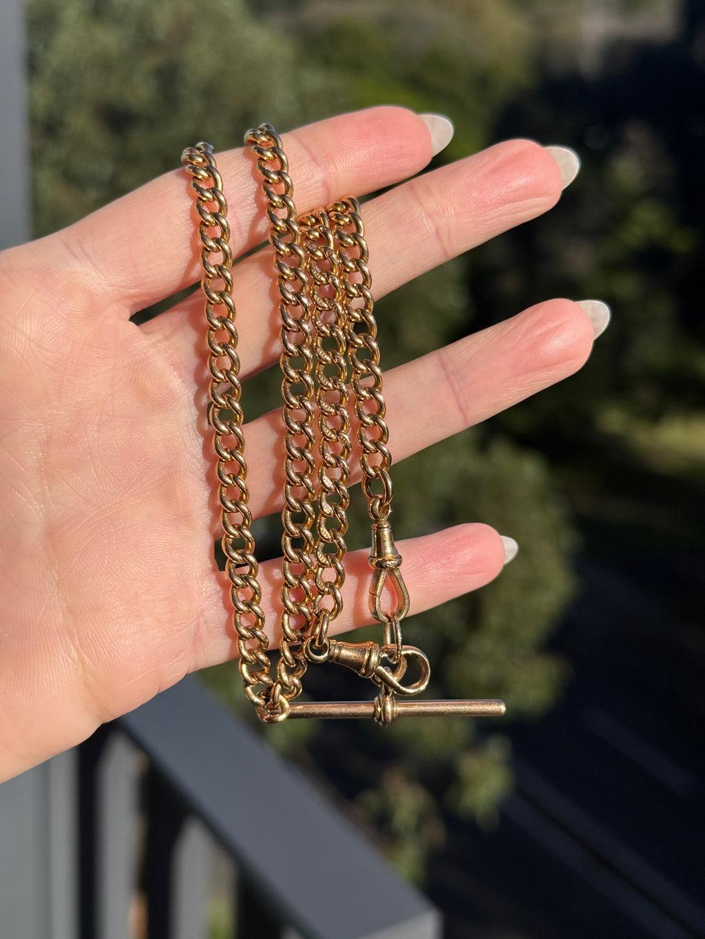 Antique Albert Curb Watch Chain