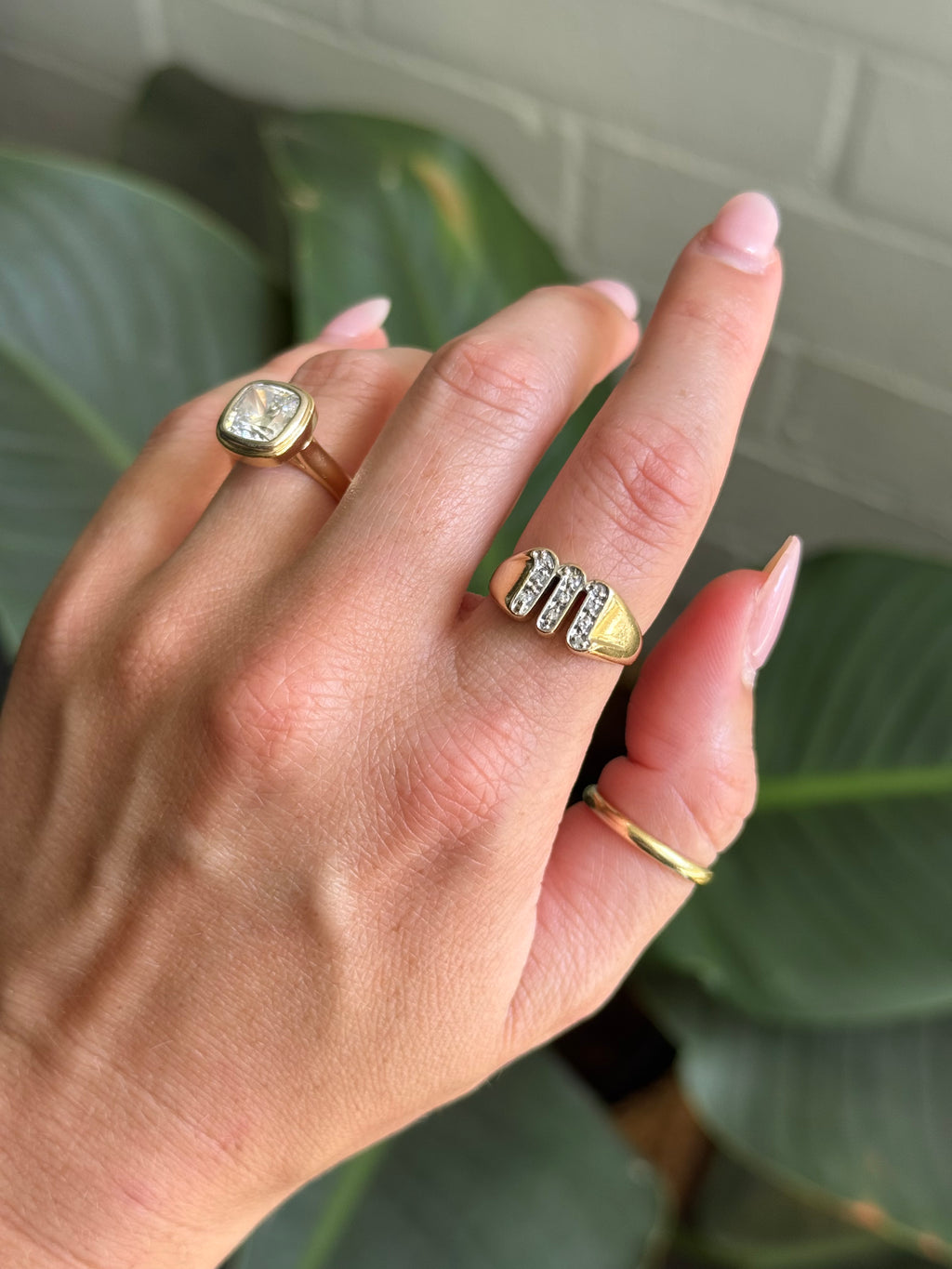 Diamond M ring