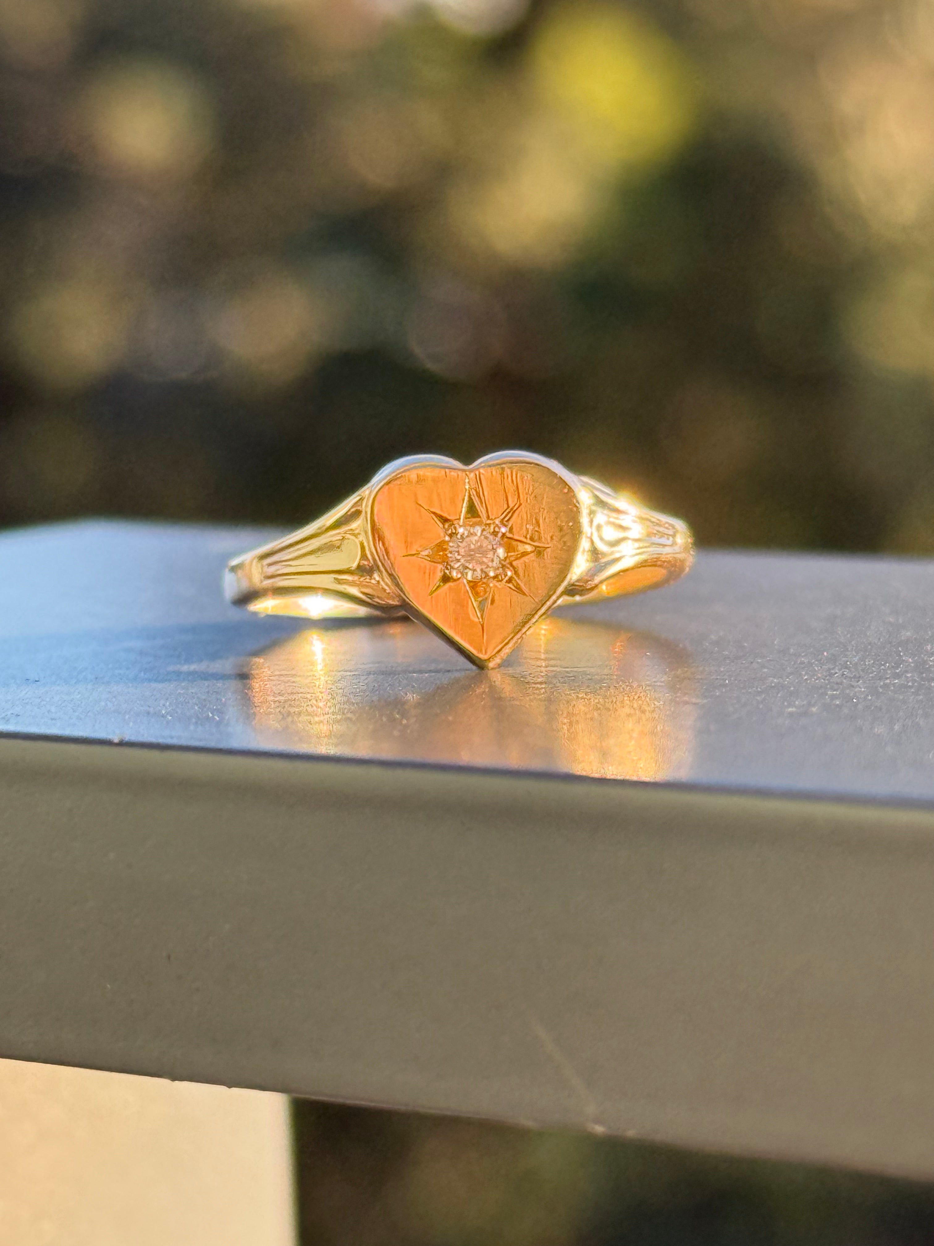 Starburst Heart Signet