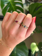 Sapphire Diamond Antique Band