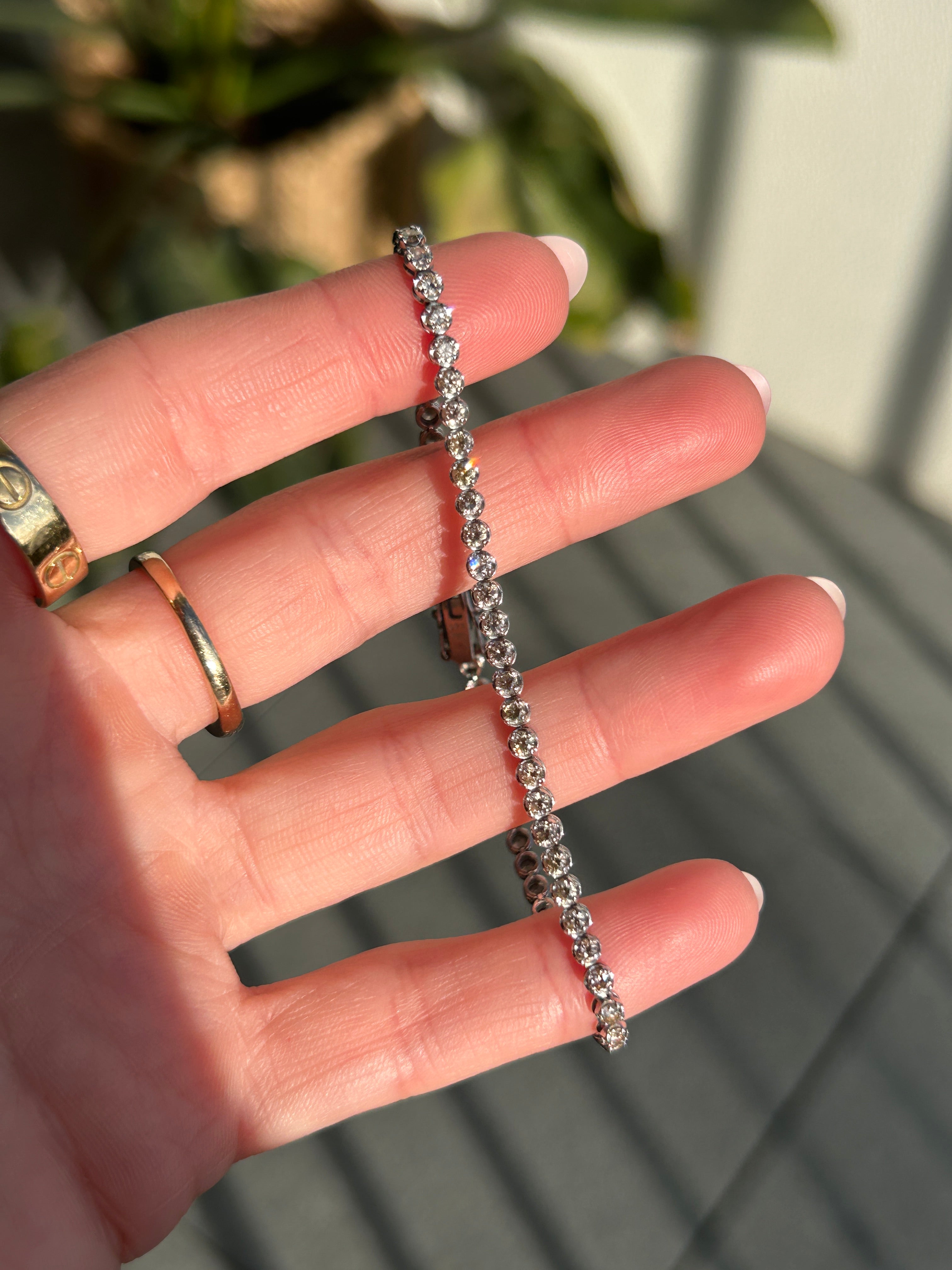 Sterling Silver Diamond Tennis Bracelet