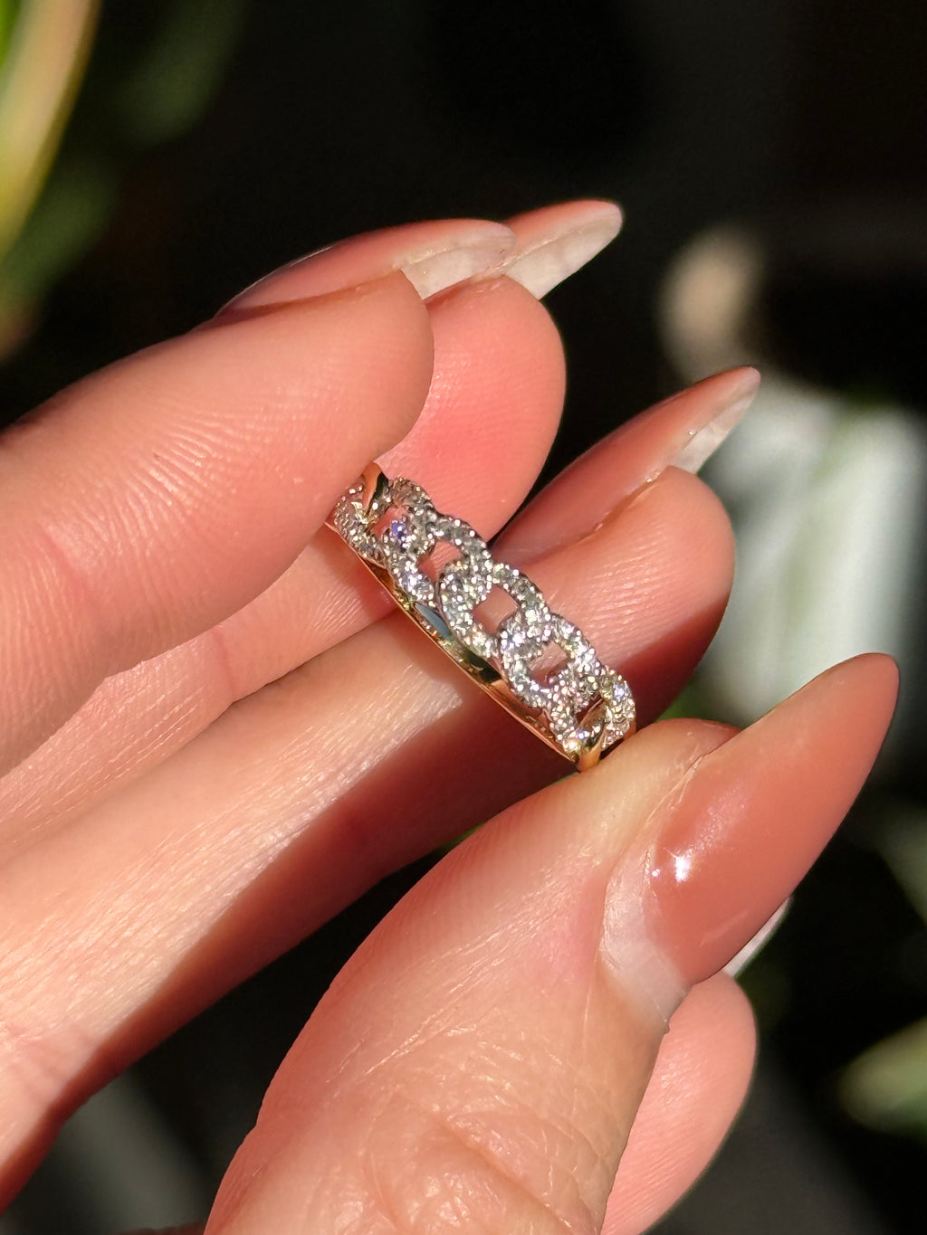 Diamond Curb Ring