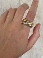 Solid Chunky Diamond Cluster Donut Band