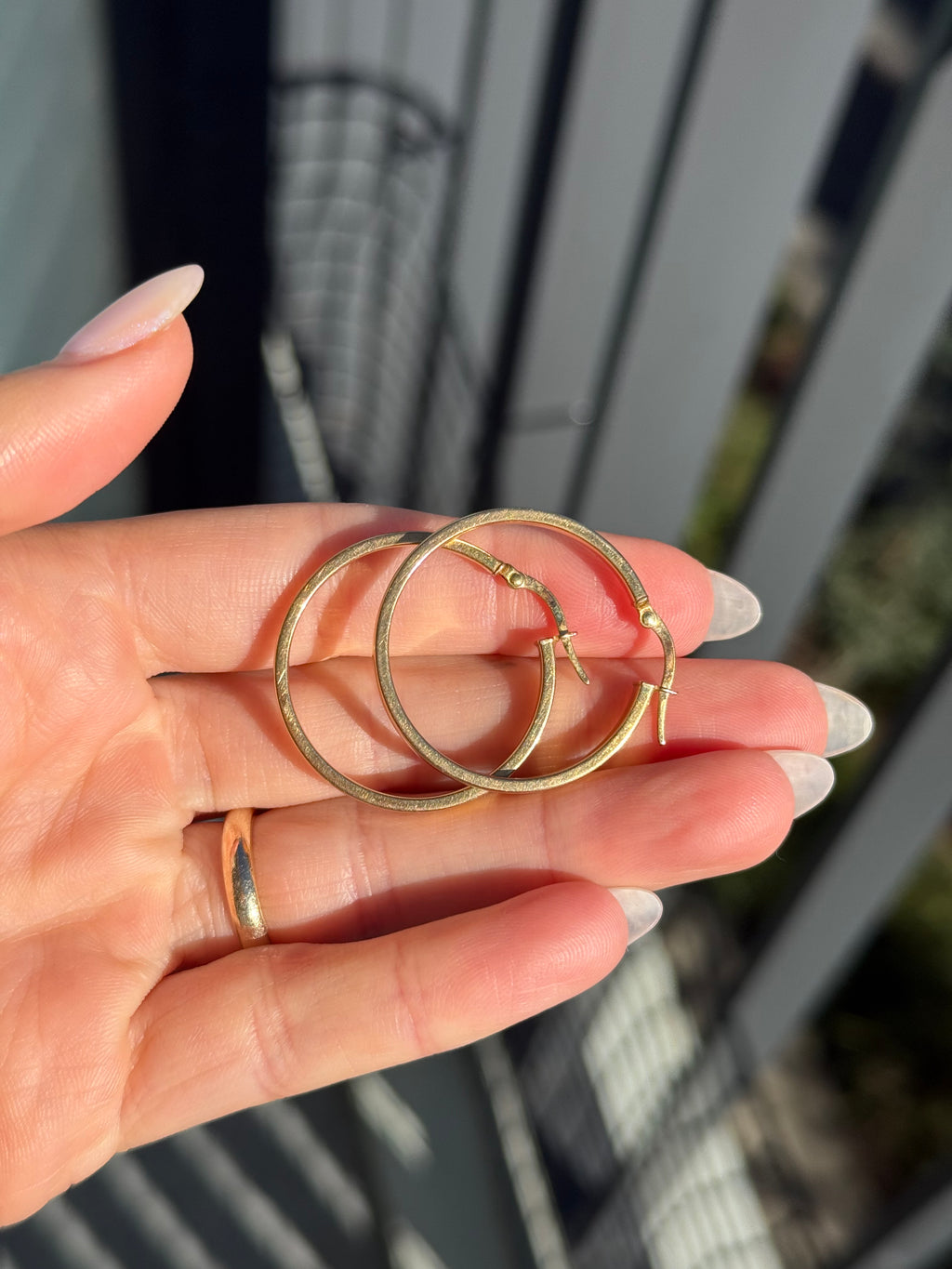 Square Edge Hoops