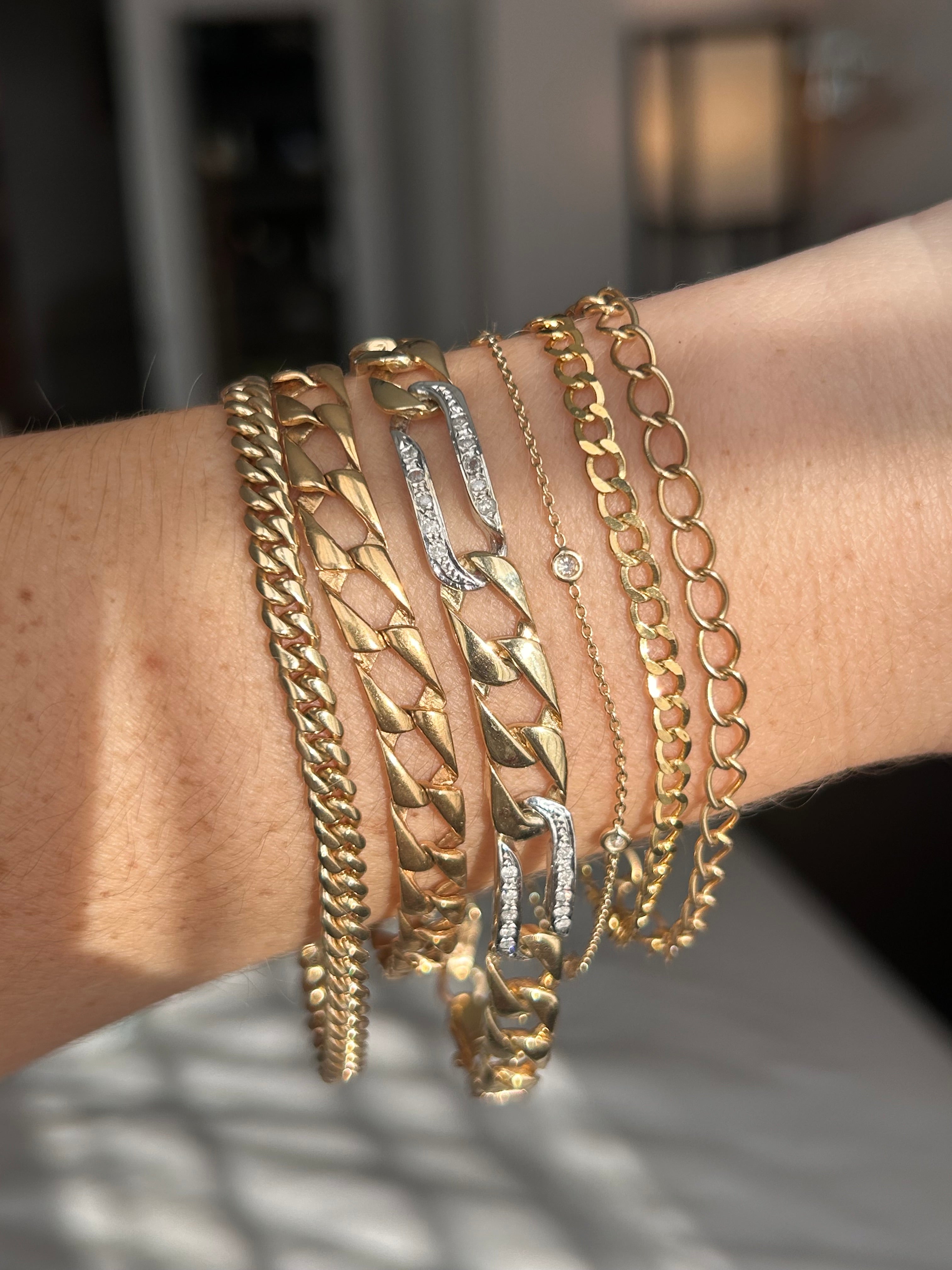 Dainty Diamond Bezel Bracelet is