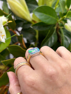 Australian Boulder Opal Ring