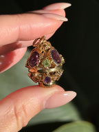 Antique Amethyst Peridot Sputnik