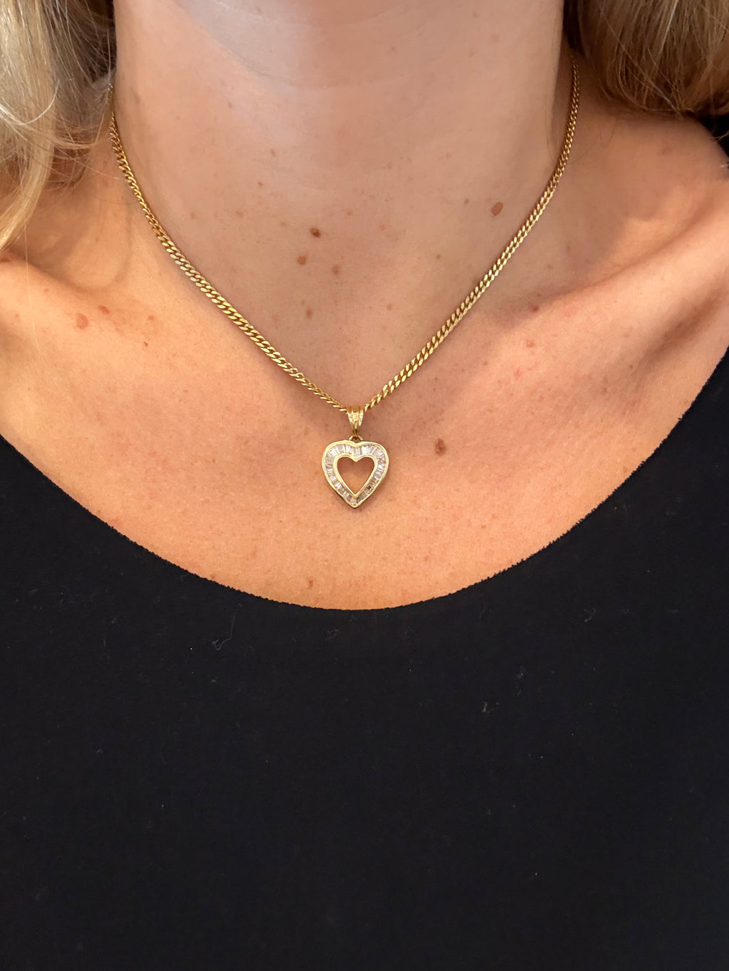 Diamond Baguette Heart