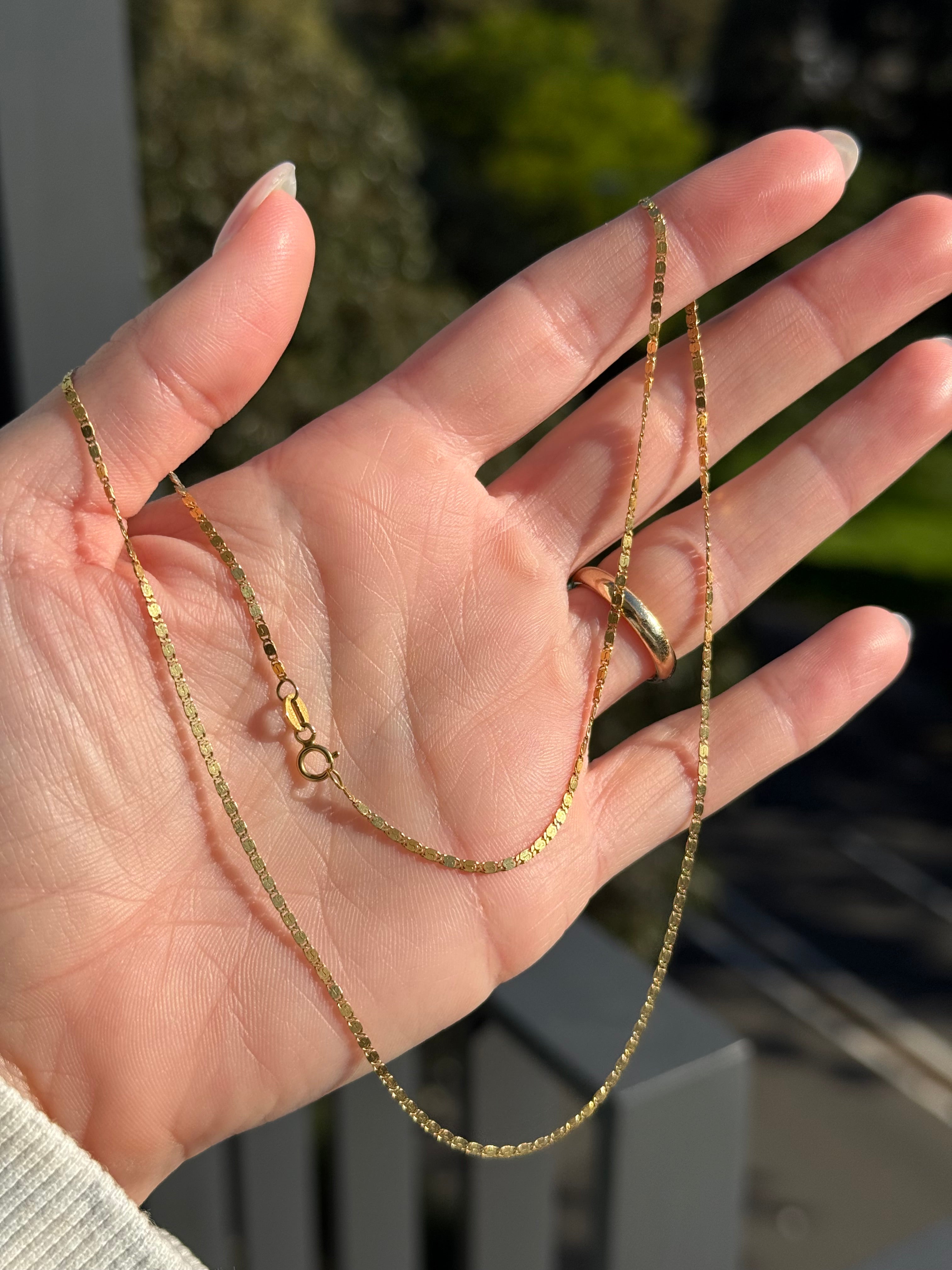 Solid Flat Snail Chain