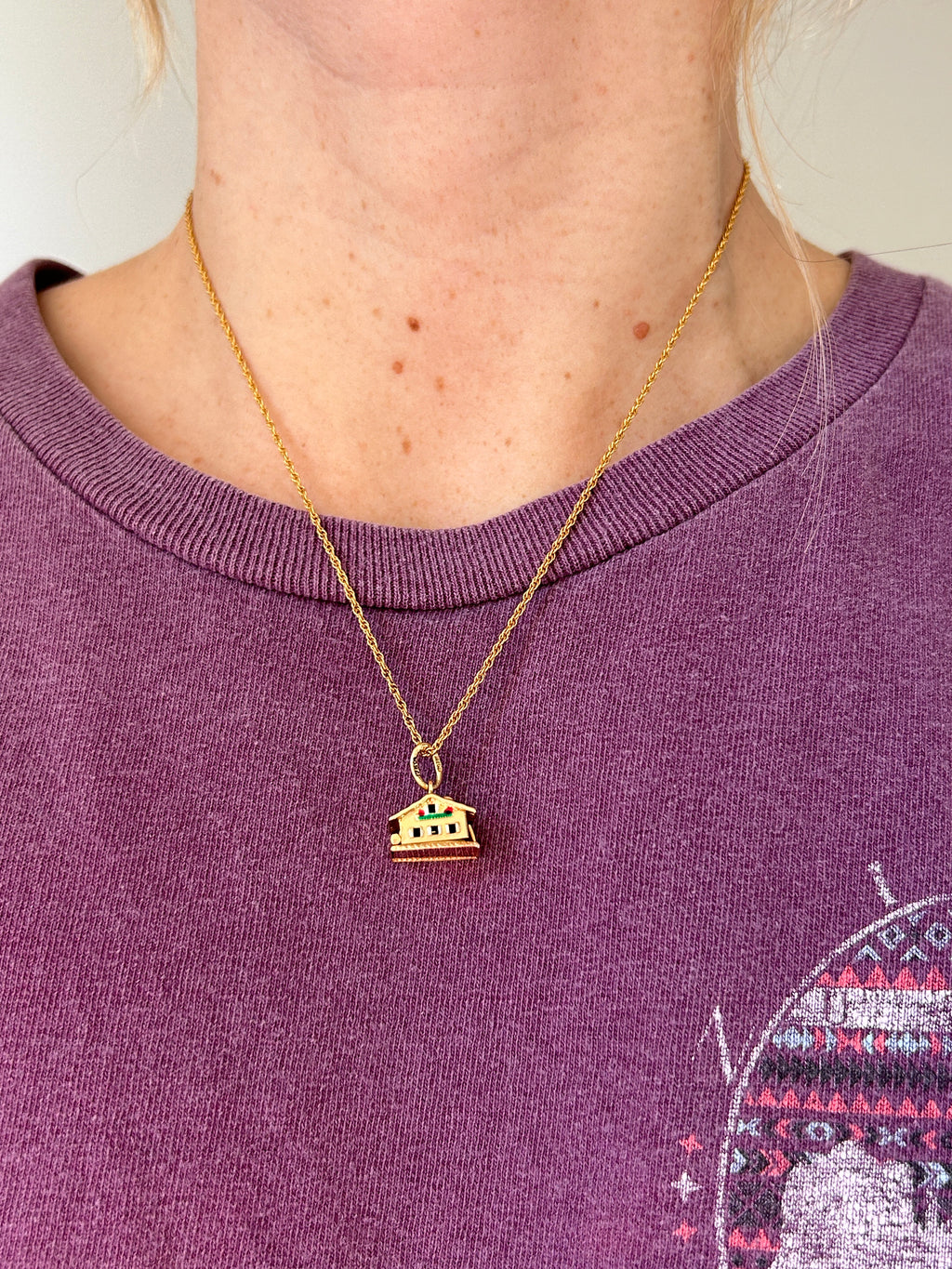 Enamel Articulated Home Charm