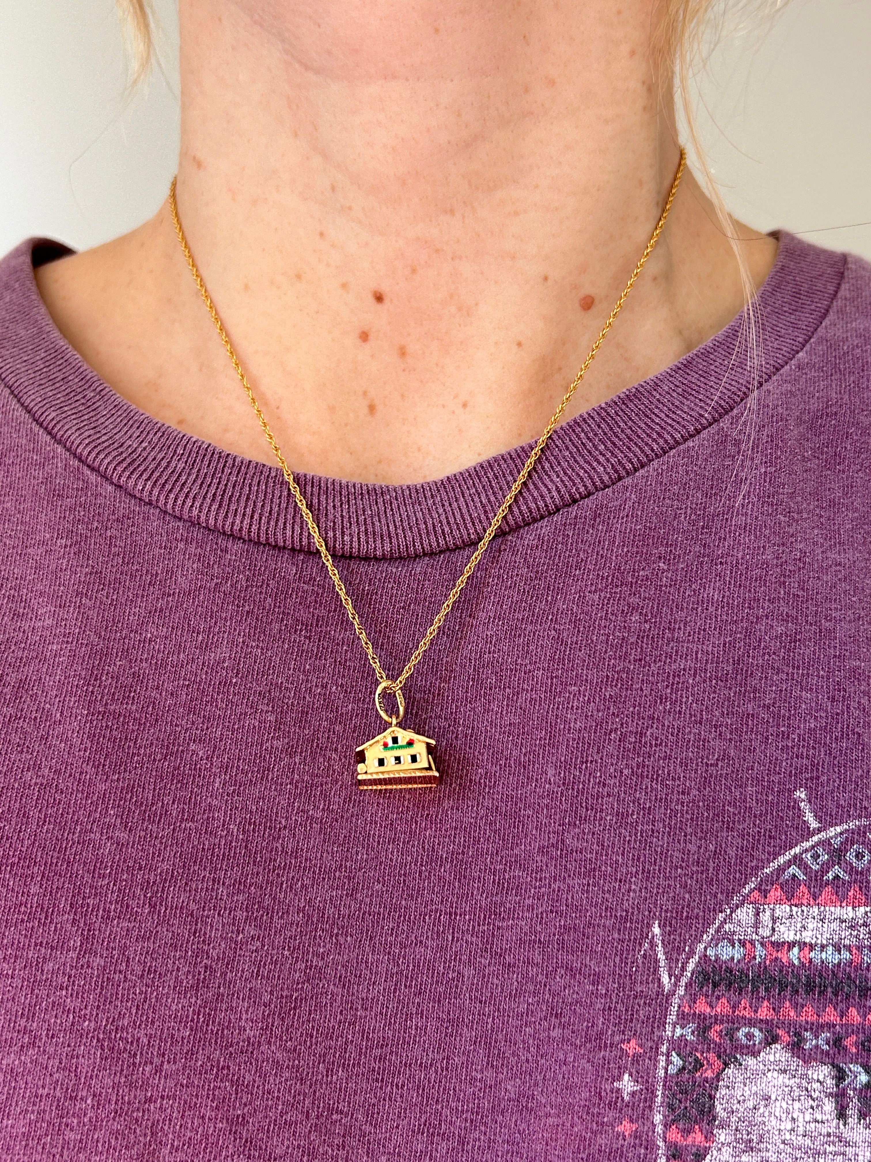 Enamel Articulated Home Charm
