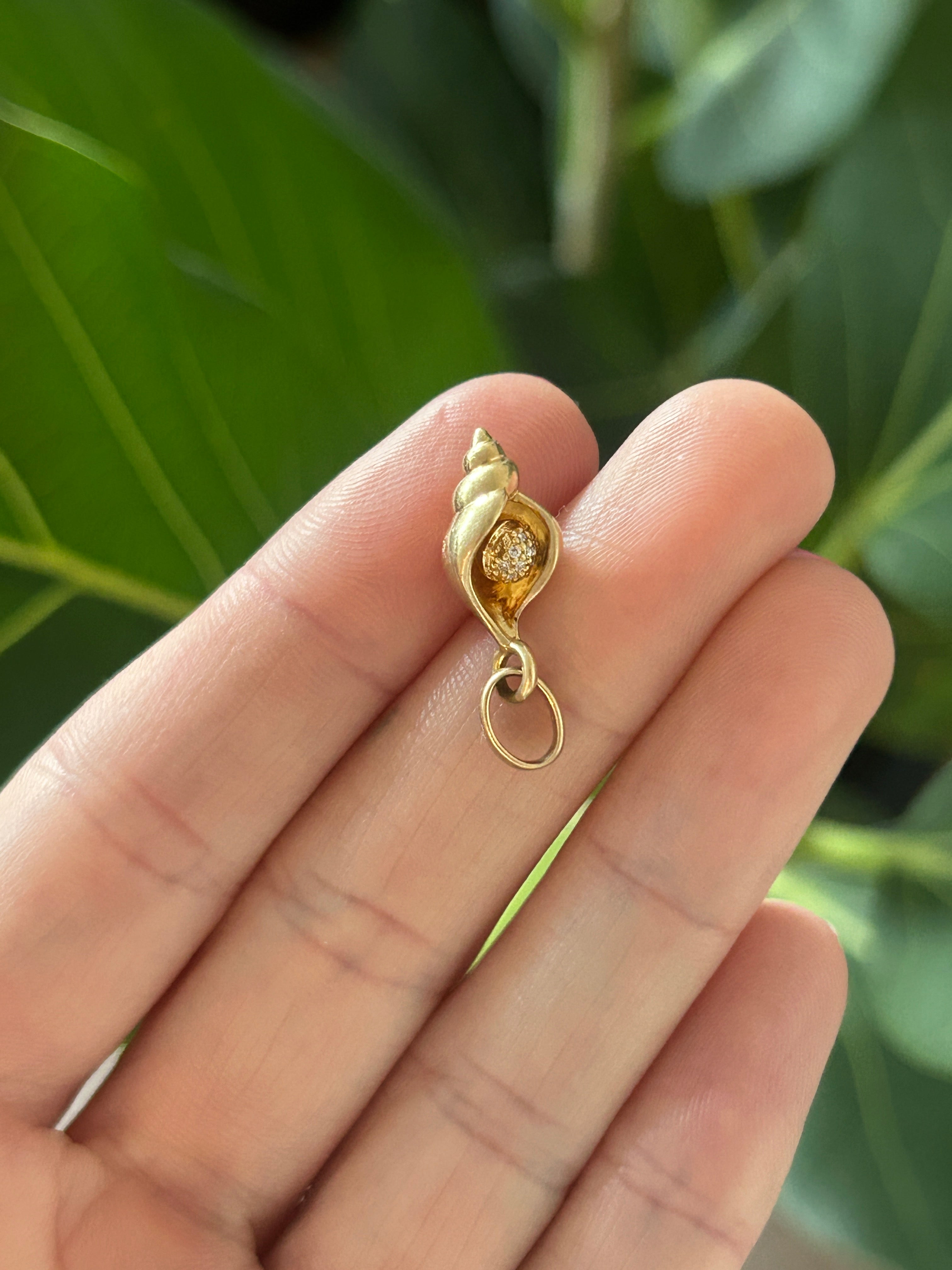 Seashell Diamond Charm