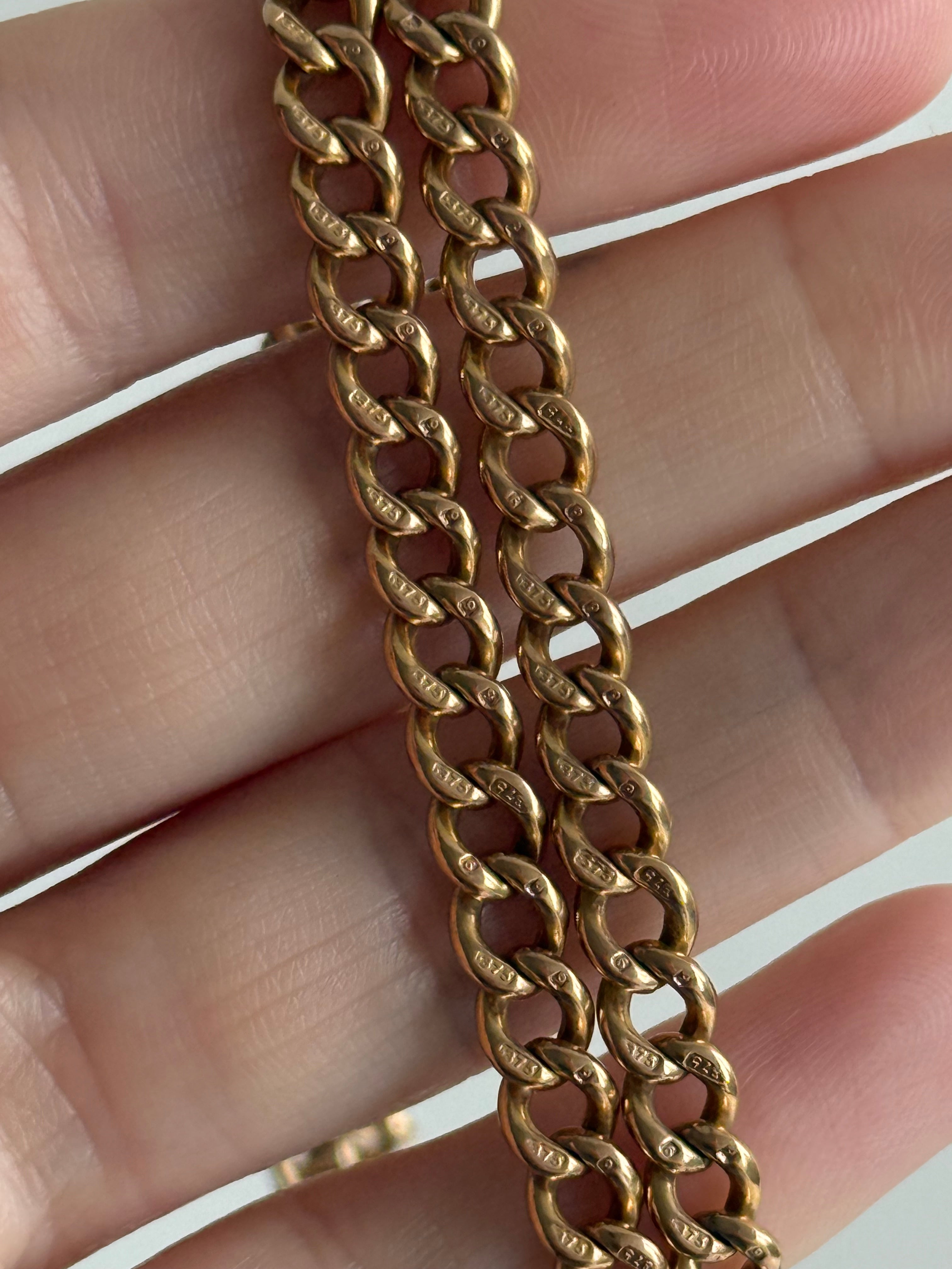Antique Albert Curb Watch Chain