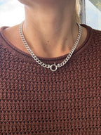 Solid Silver Bolt Curb