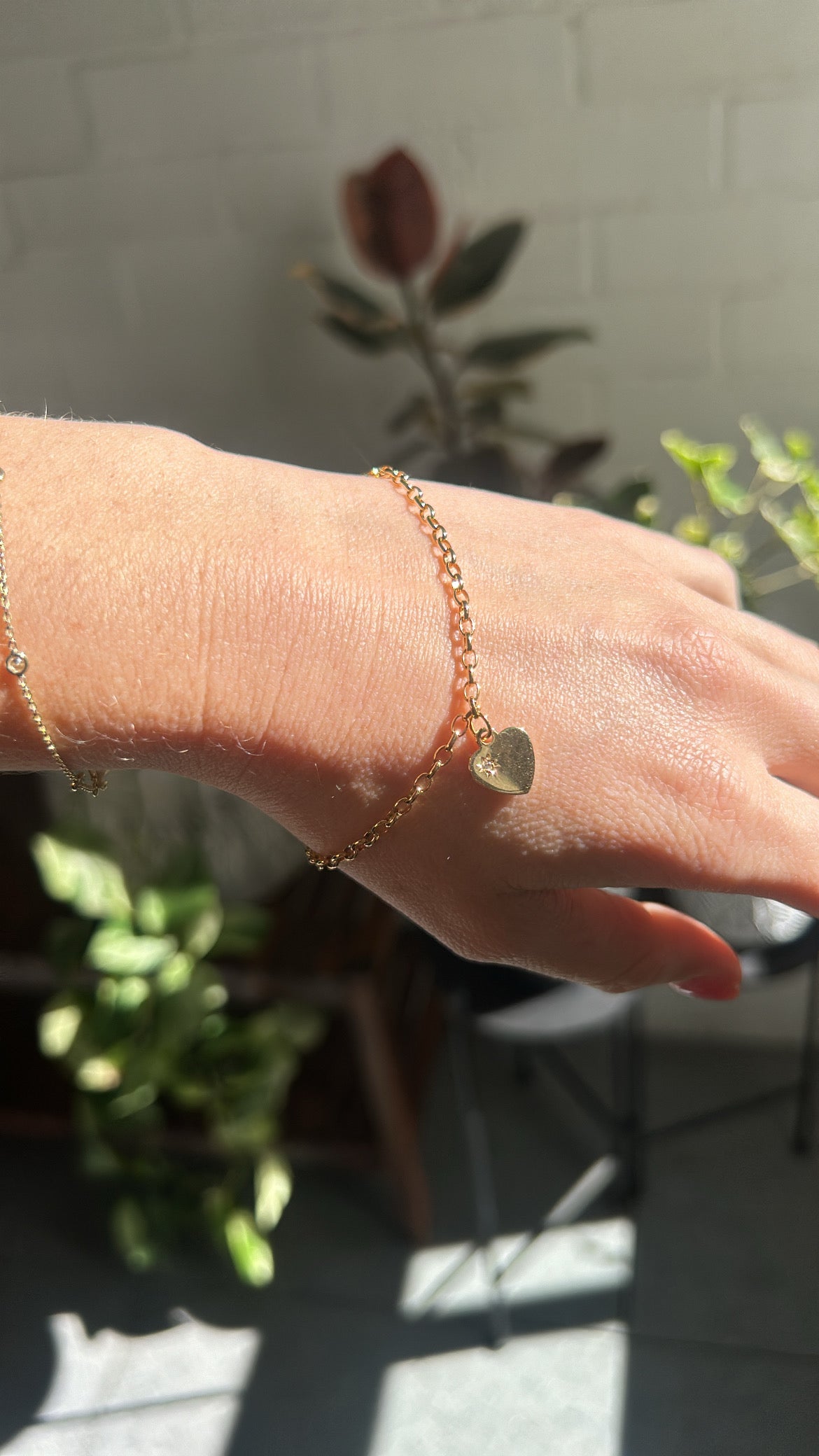 Solid Rolo Charm Bracelet