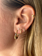 Mini Heart Oval Hoops